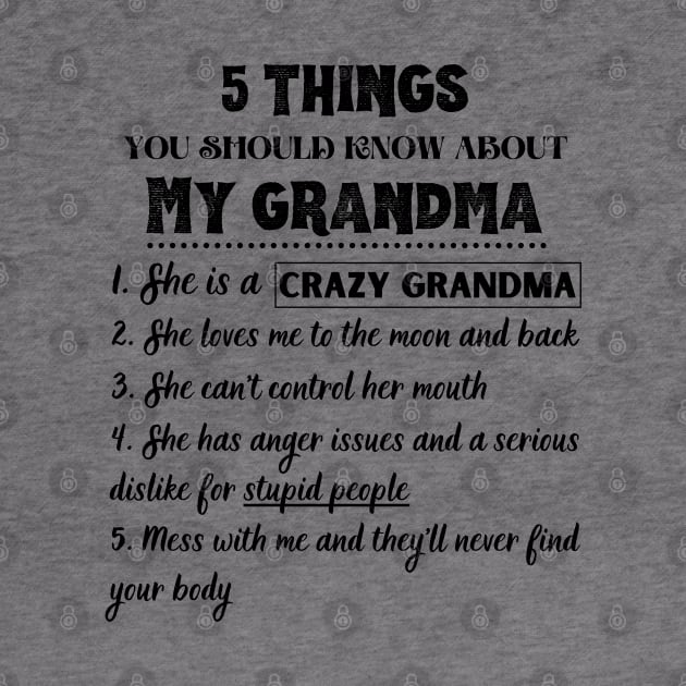 5 Things You Should Known About My Grandma Funny by JustBeSatisfied